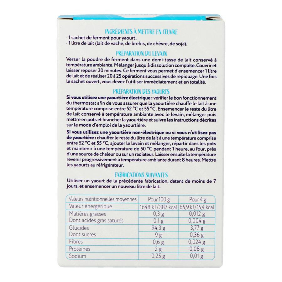 Yalacta® Ferment Yaourt Bio Poudre 4 g - Redcare Pharmacie